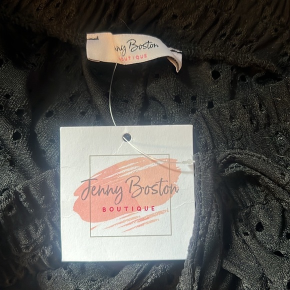 Black Eyelet Beach Pants Size XL - Picture 5 of 6